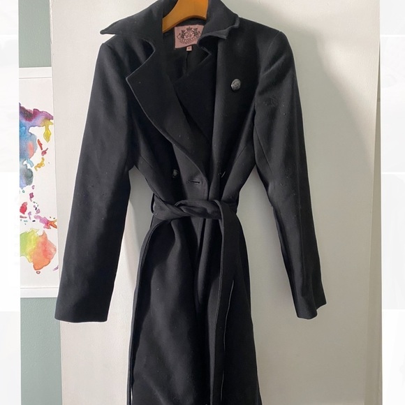 Juicy Couture Jackets & Blazers - 𝅺juicy Couture Belted  100% Wool Coat M